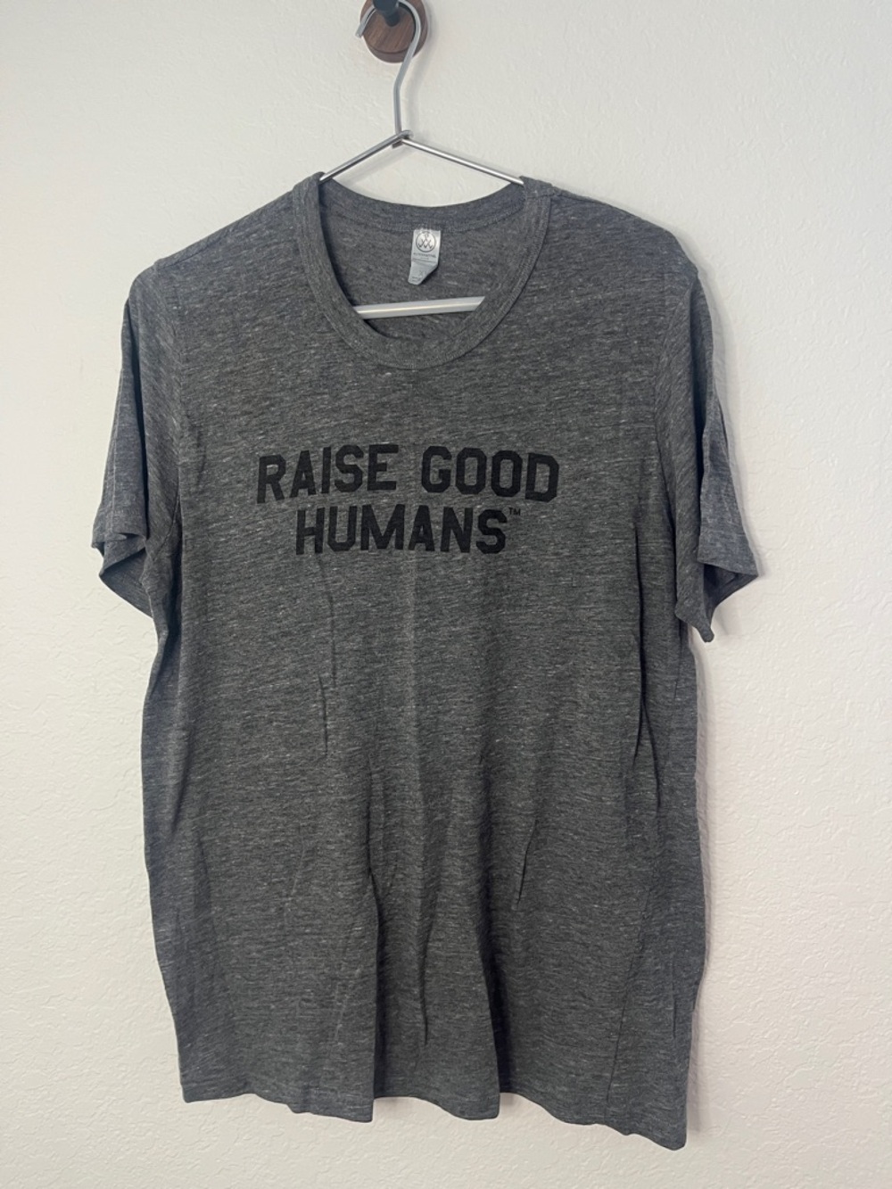 Alternative Men's Dark Gray 'Raise Good Humans' Crew Tee